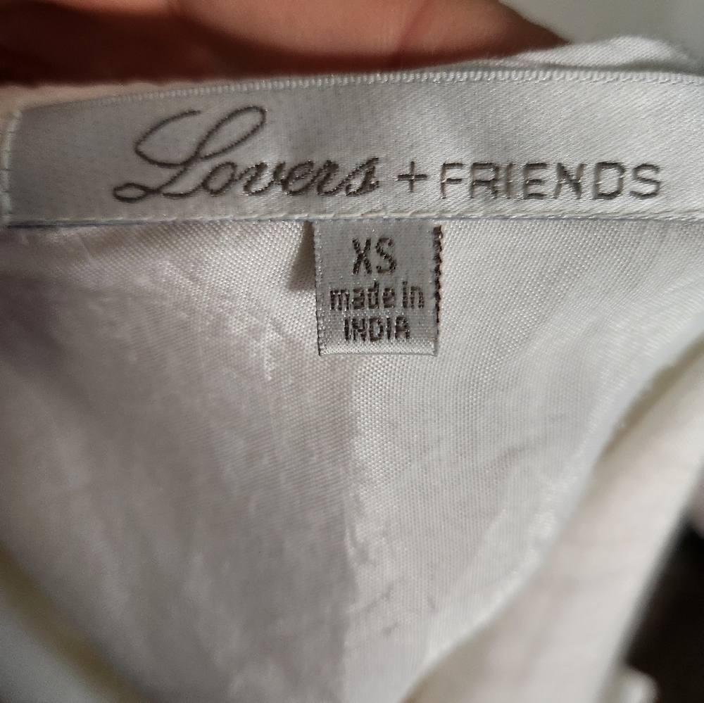 Lovers and Friends White Eyelet Mini Dress XS - Picture 2 of 6